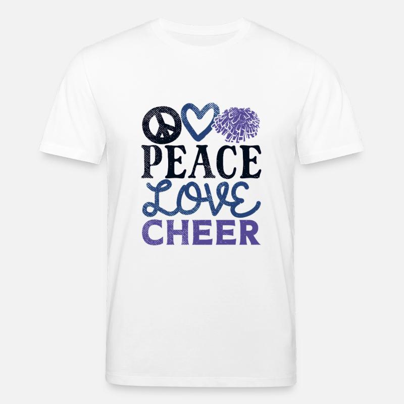 Peace Love Cheer Design - T-shirt bio CREATOR Stanley/Stella Unisexe - blanc