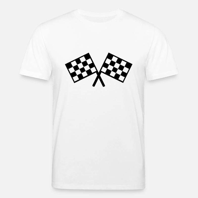 drapeaux - course automobile - T-shirt bio CREATOR Stanley/Stella Unisexe - blanc