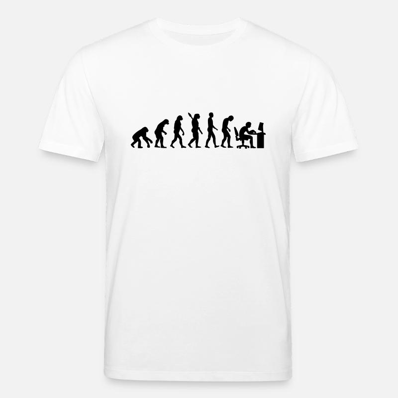 Evolution computer - Stanley/Stella CREATOR Unisex Organic T-Shirt - white