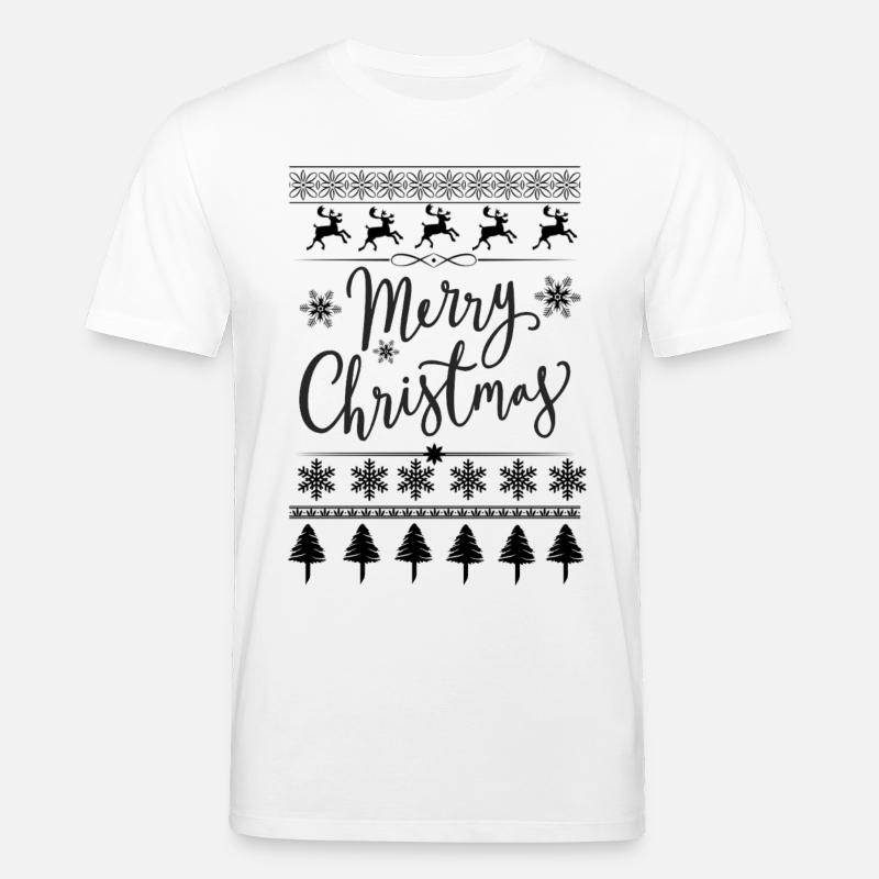 Joyeux Noël Scripté - T-shirt bio CREATOR Stanley/Stella Unisexe - blanc
