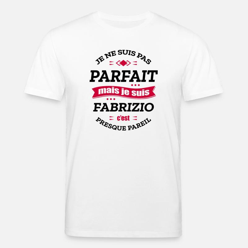 FABRIZIO PARFAIT - PRENOM FABRIZIO - T-shirt bio CREATOR Stanley/Stella Unisexe - blanc