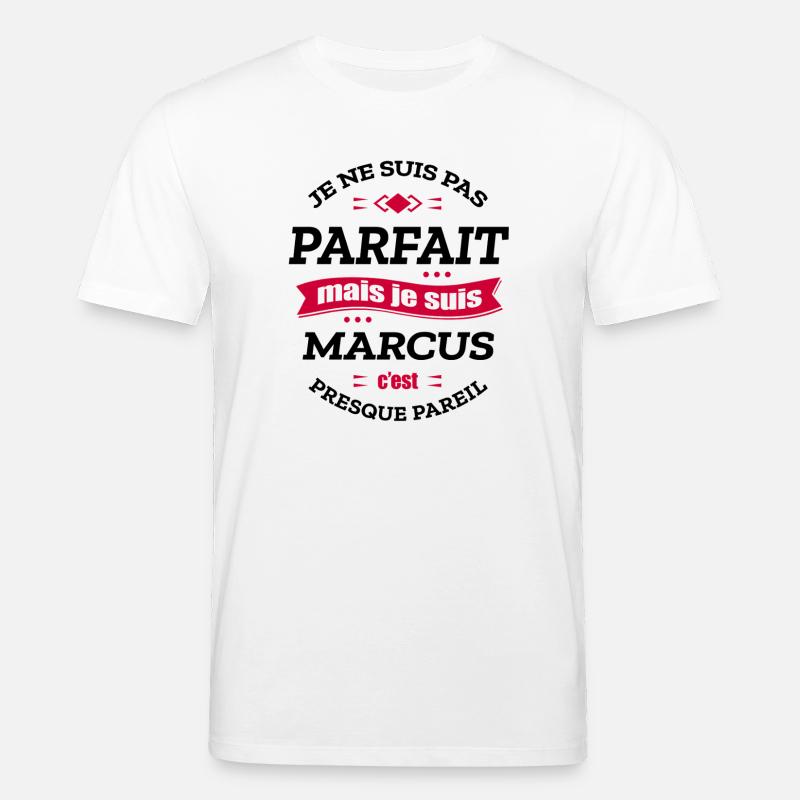 MARCUS PARFAIT - PRENOM MARCUS - T-shirt bio CREATOR Stanley/Stella Unisexe - blanc