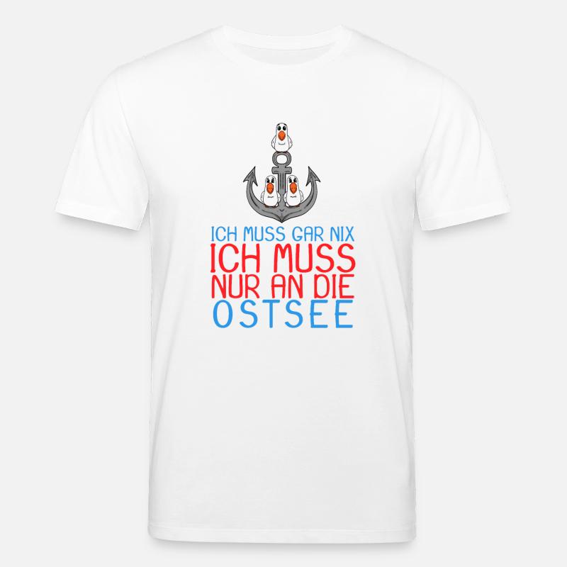 Ostsee Anker Möwe Geschenk - Stanley/Stella Unisex Bio-T-Shirt CREATOR  - Weiß