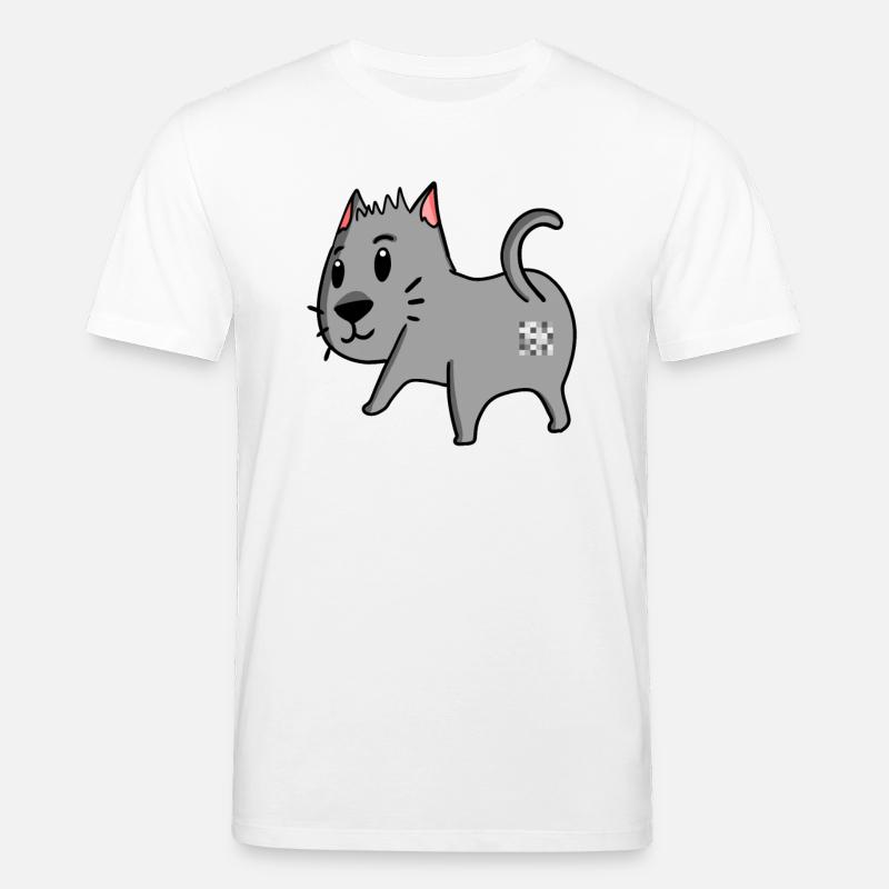 Katze Arsch - Katze Hintern - Stanley/Stella Unisex Bio-T-Shirt CREATOR  - Weiß