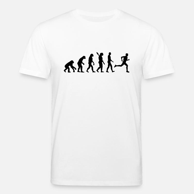Évolution courir - T-shirt bio CREATOR Stanley/Stella Unisexe - blanc