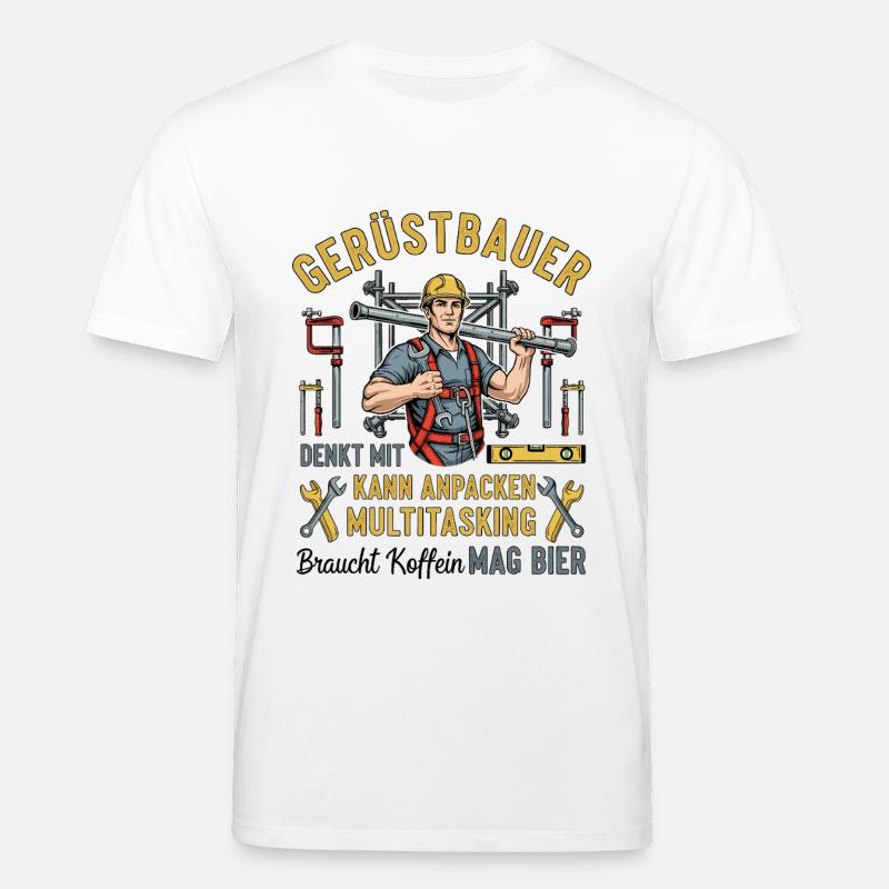 Der Gerüstbauer - Stanley/Stella Unisex Bio-T-Shirt CREATOR  - Weiß