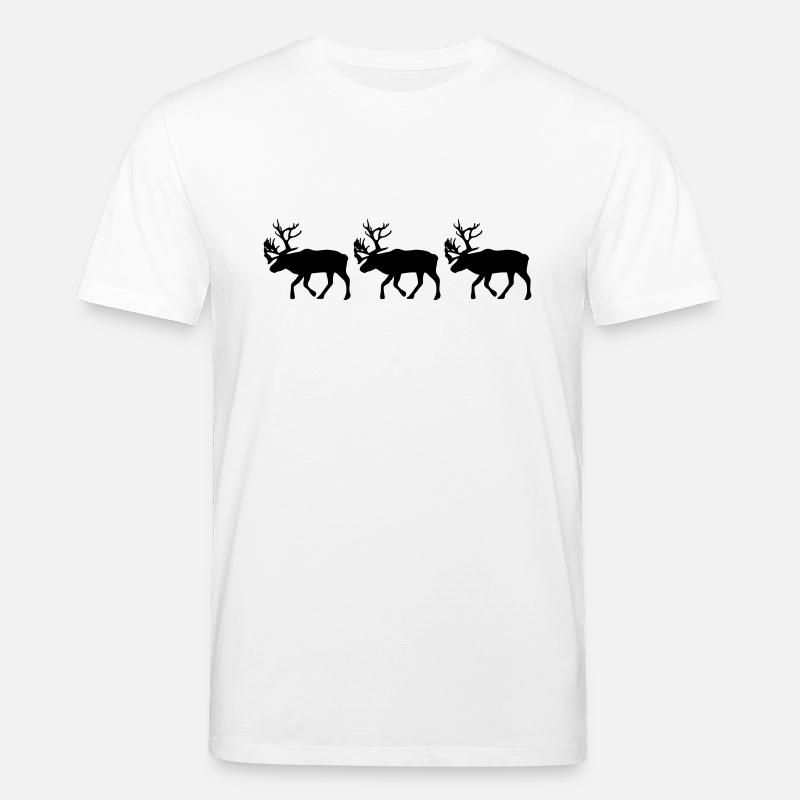 Caribou - Reindeer- xmas - T-shirt bio CREATOR Stanley/Stella Unisexe - blanc