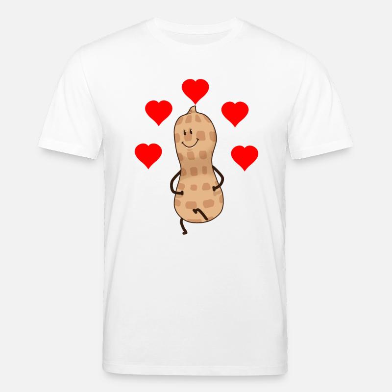 Herzlich Erdnuss Nuss Geschenkidee Valentin - Stanley/Stella Unisex Bio-T-Shirt CREATOR  - Weiß