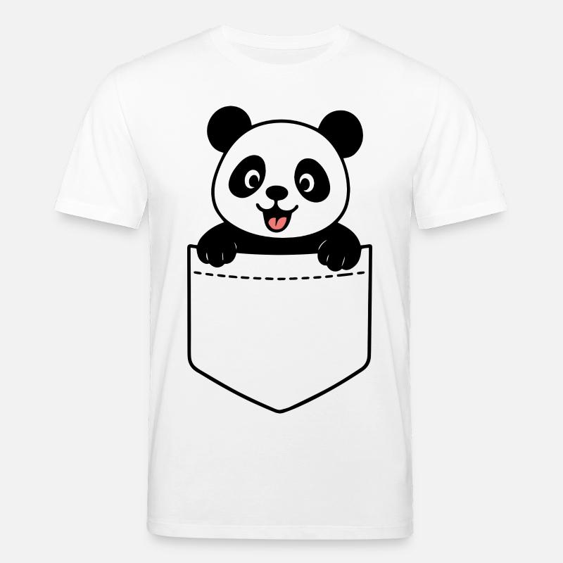 Fröhlicher Panda - Stanley/Stella Unisex Bio-T-Shirt CREATOR  - Weiß
