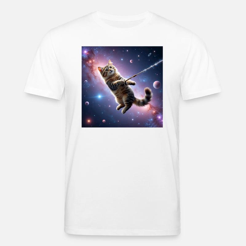 Chat dans l’espace - T-shirt bio CREATOR Stanley/Stella Unisexe - blanc