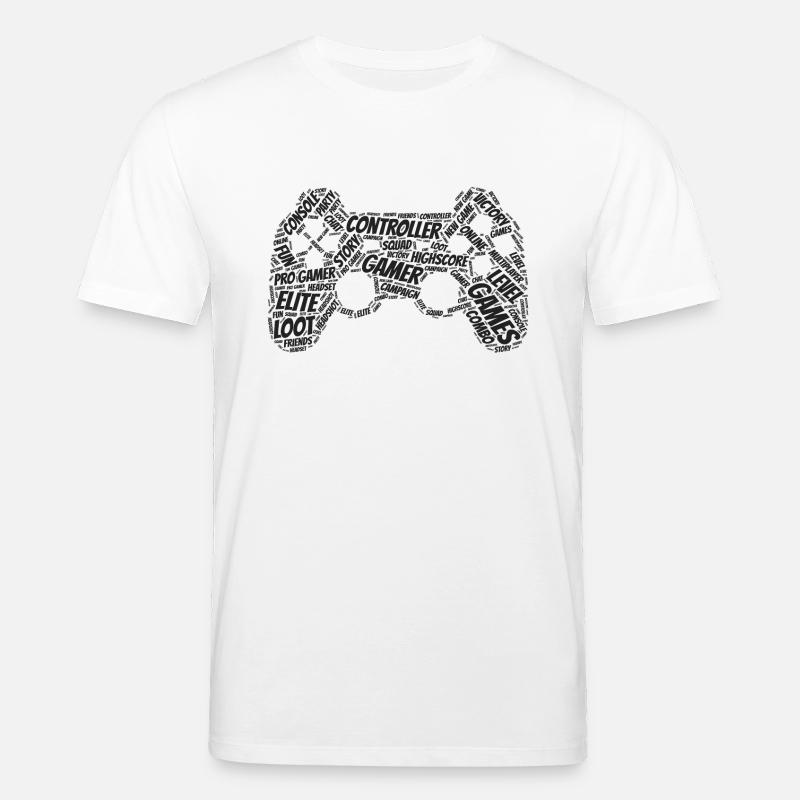 game controller wordart - Stanley/Stella Unisex Bio-T-Shirt CREATOR - Weiß