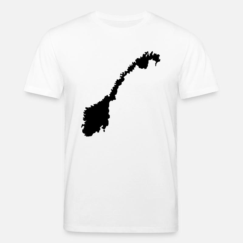 norway map - Stanley/Stella Unisex Bio-T-Shirt CREATOR  - Weiß
