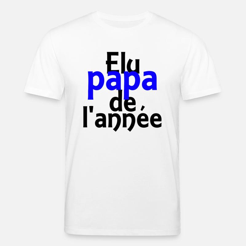 élu papa de l'année - Stanley/Stella Unisex Bio-T-Shirt CREATOR  - Weiß