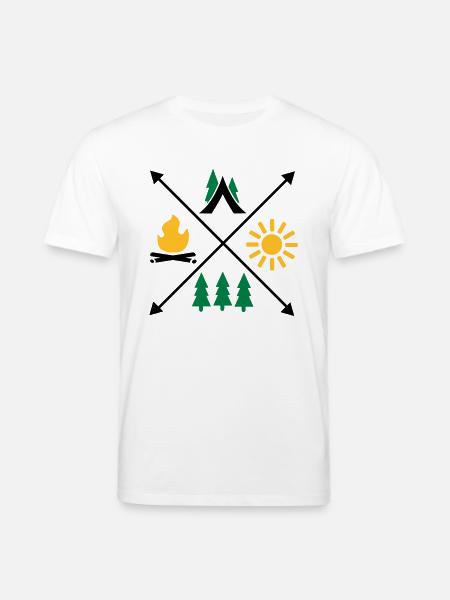 Camping - Stanley/Stella CREATOR Unisex Organic T-Shirt - white