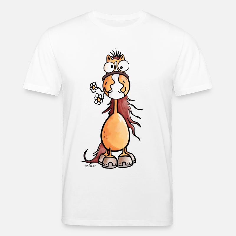 Da steht ein Pferdchen - Stanley/Stella Unisex Bio-T-Shirt CREATOR  - Weiß