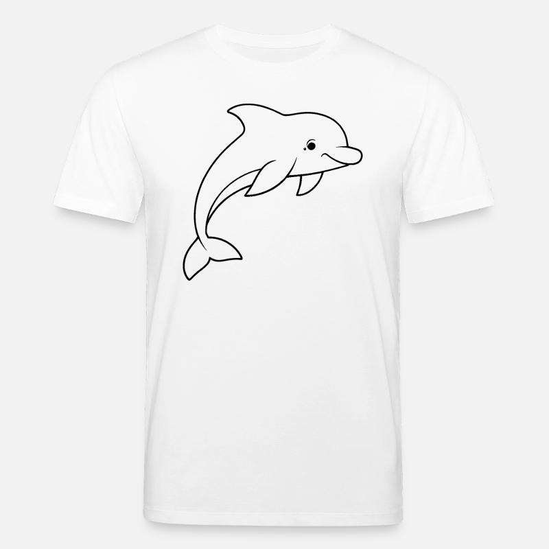 Minimalistic Dolphin - Stanley/Stella Unisex Bio-T-Shirt CREATOR  - Weiß