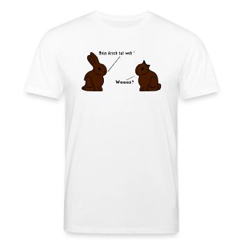 schokohasen - Stanley/Stella Unisex Bio-T-Shirt CREATOR  - Weiß - Vorne - Alina (178cm) & Michal (187cm)