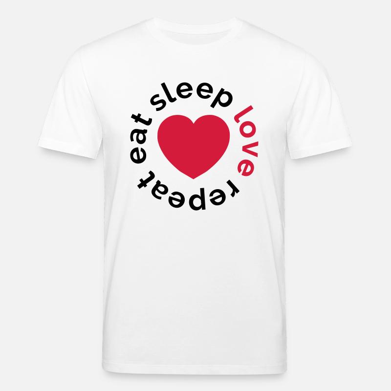 manger sommeil amour répéter - T-shirt bio CREATOR Stanley/Stella Unisexe - blanc