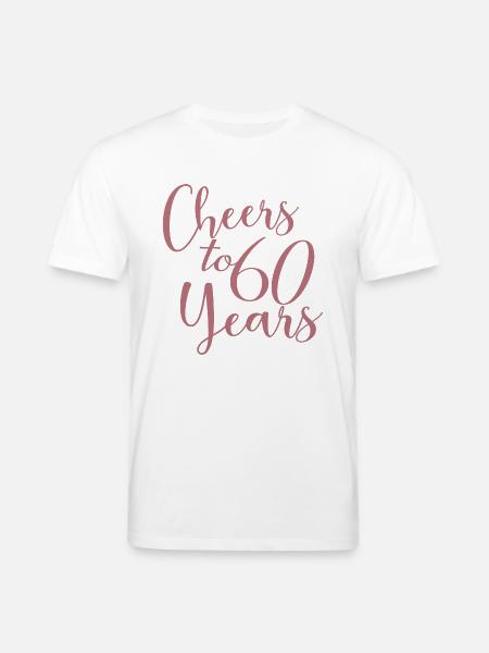60e verjaardag vrouwen voor haar proost op 60 jaar oud - Stanley/Stella Uniseks bio-T-Shirt CREATOR  - wit