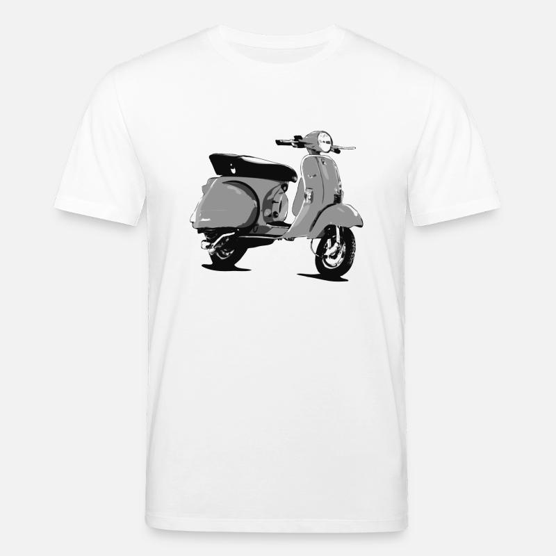 Oldtimer Roller Comic-Style (sw) - Stanley/Stella Unisex Bio-T-Shirt CREATOR - Weiß