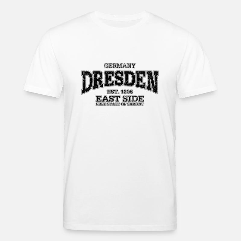 Dresden (sort oldstyle) - Stanley/Stella CREATOR økologisk unisex-T-shirt - hvid