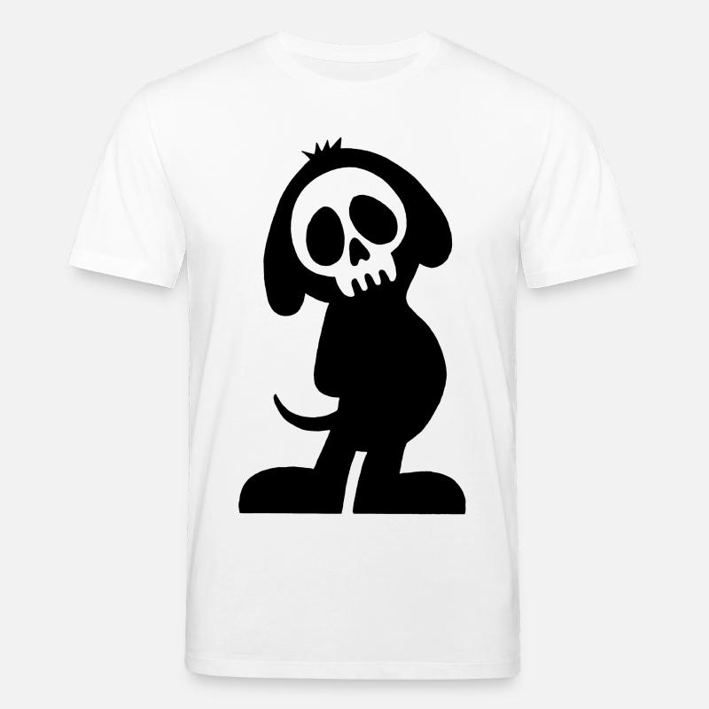 Schwarzer Hundeschädel - Stanley/Stella Unisex Bio-T-Shirt CREATOR  - Weiß