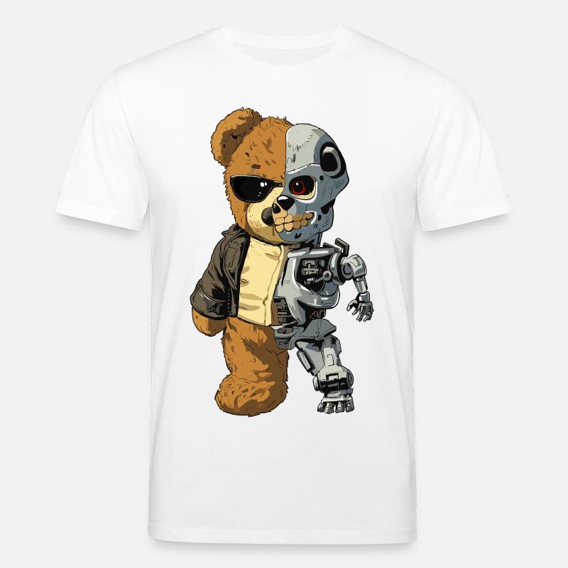 Bärenroboter Cyborg - Stanley/Stella Unisex Bio-T-Shirt CREATOR  - Weiß