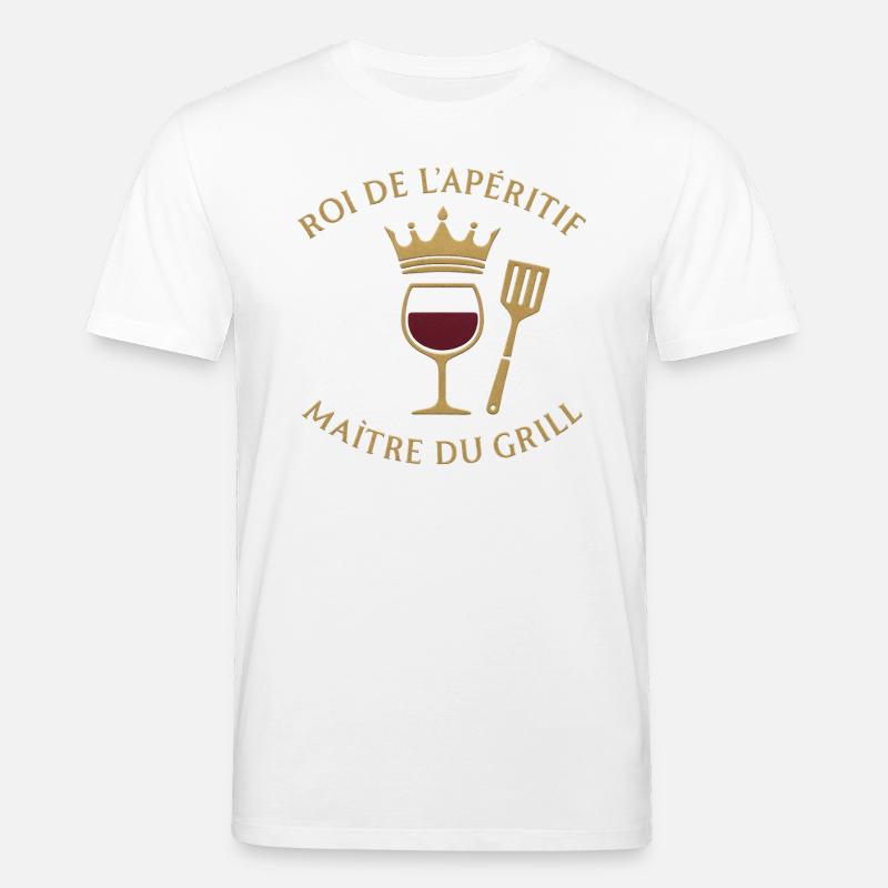 Roi Apéritif Maître Grill - T-shirt bio CREATOR Stanley/Stella Unisexe - blanc