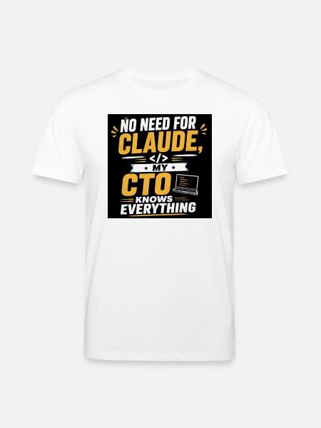 Claude und CTO in Begleitung - Stanley/Stella Unisex Bio-T-Shirt CREATOR  - Weiß