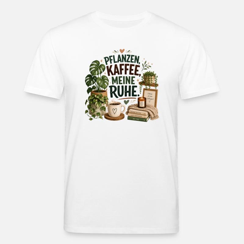 Pflanzen - Kaffee - Ruhe - Stanley/Stella Unisex Bio-T-Shirt CREATOR - Weiß