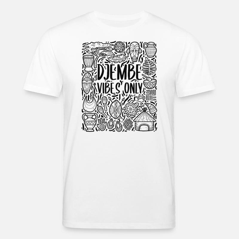 Djembe Vibes Only – Rhythmus Afrikas - Stanley/Stella Unisex Bio-T-Shirt CREATOR  - Weiß