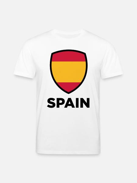 National Flag of Spain - Stanley/Stella CREATOR Unisex Organic T-Shirt - white