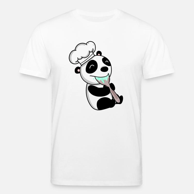 Panda Chef Mignon - T-shirt bio CREATOR Stanley/Stella Unisexe - blanc