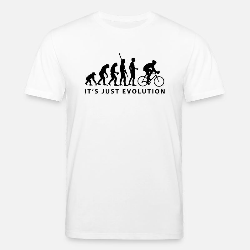 evolution_radfahrer_b - T-shirt bio CREATOR Stanley/Stella Unisexe - blanc