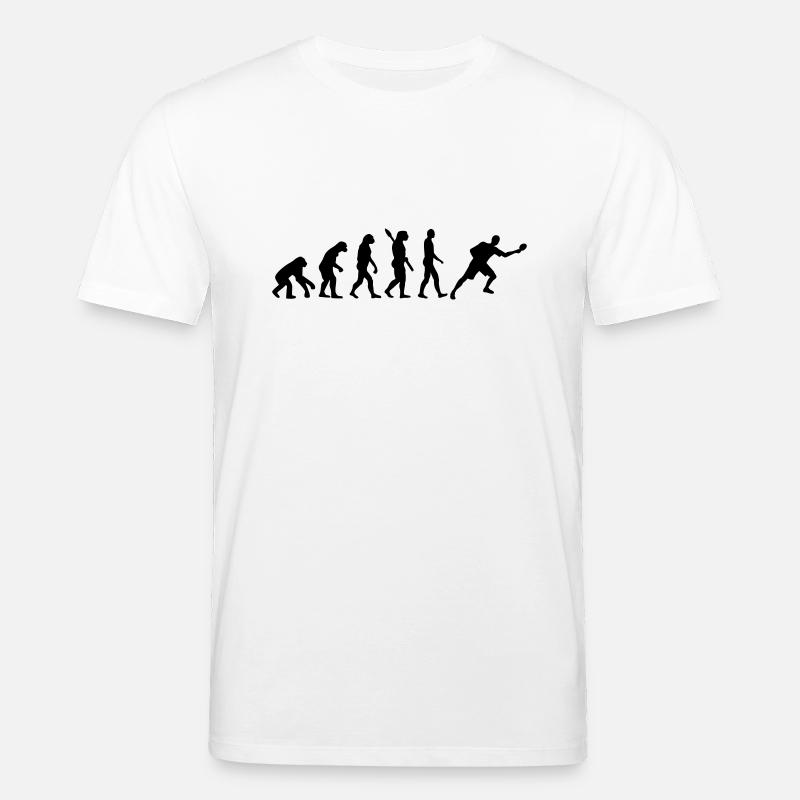 Évolution Ping-pong - T-shirt bio CREATOR Stanley/Stella Unisexe - blanc