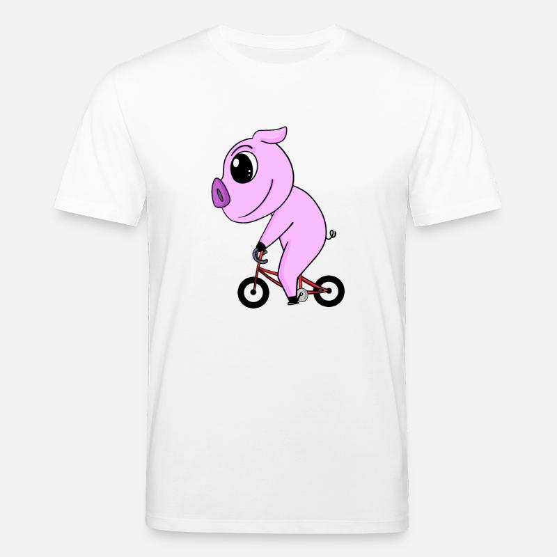 Vélo cochon - T-shirt bio CREATOR Stanley/Stella Unisexe - blanc