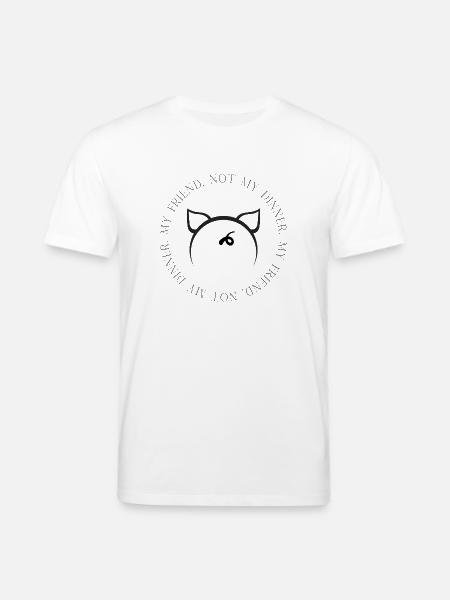 MY FRIEND, NOT MY DINNER. - Stanley/Stella Unisex Bio-T-Shirt CREATOR  - Weiß