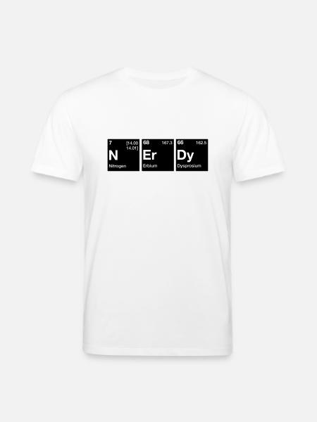 Nerdy Periodic Table Word - Stanley/Stella CREATOR Unisex Organic T-Shirt - white