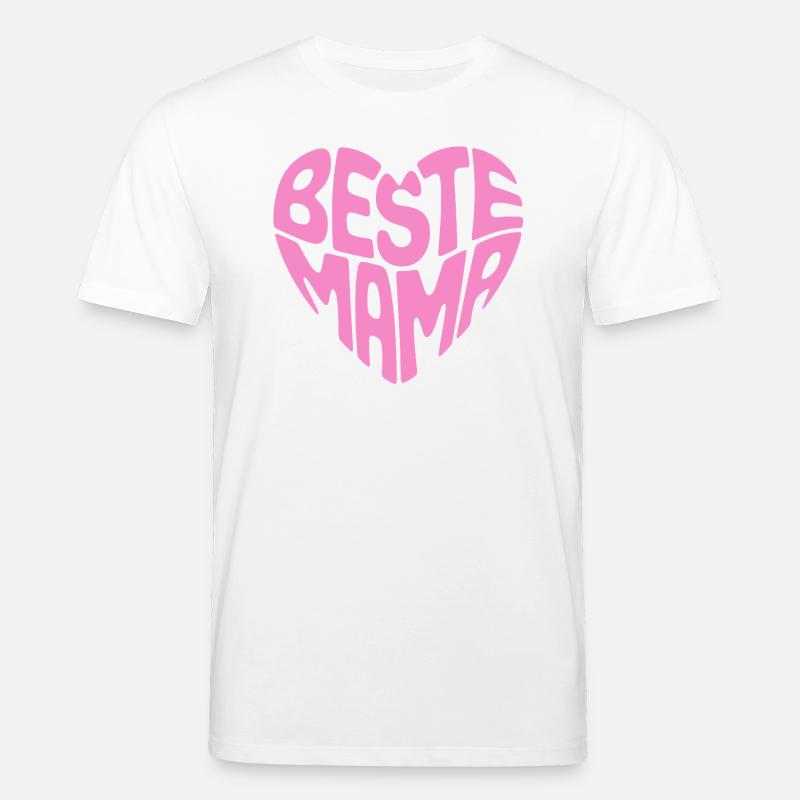 Beste Mama Herz - Stanley/Stella Unisex Bio-T-Shirt CREATOR  - Weiß