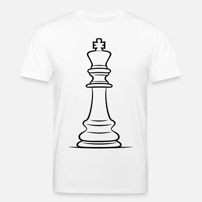 Dessin de pièces d’échecs - T-shirt bio CREATOR Stanley/Stella Unisexe - blanc