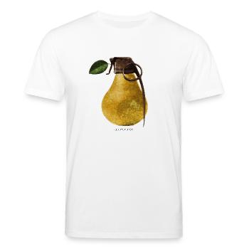 Appearance Birne Handgranate Graphic Art - Stanley/Stella Unisex Bio-T-Shirt CREATOR  - Weiß - Vorne - Alina (178cm) & Michal (187cm)