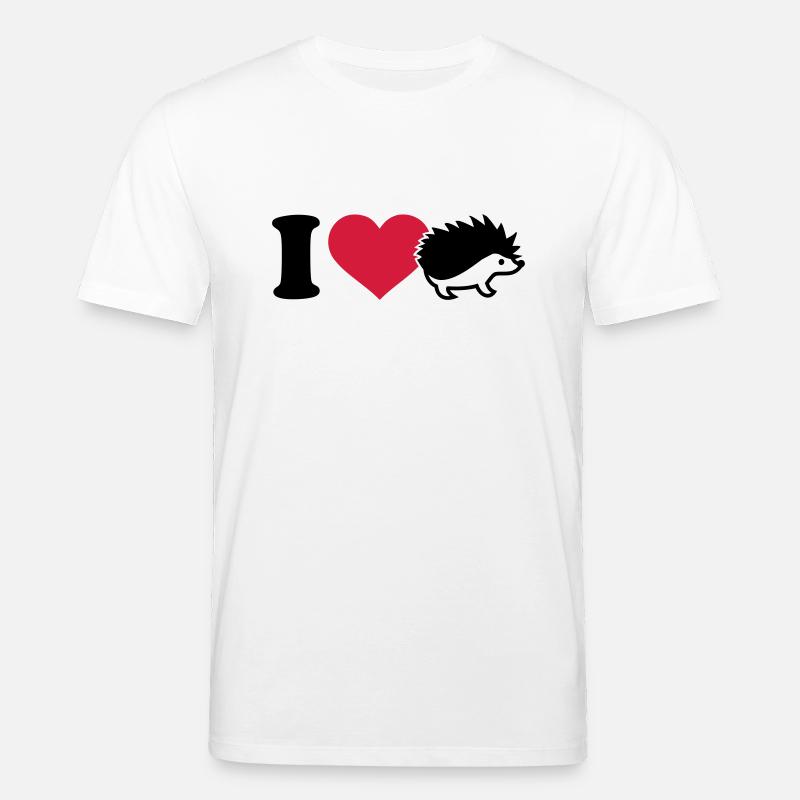 I love Hérisson - T-shirt bio CREATOR Stanley/Stella Unisexe - blanc