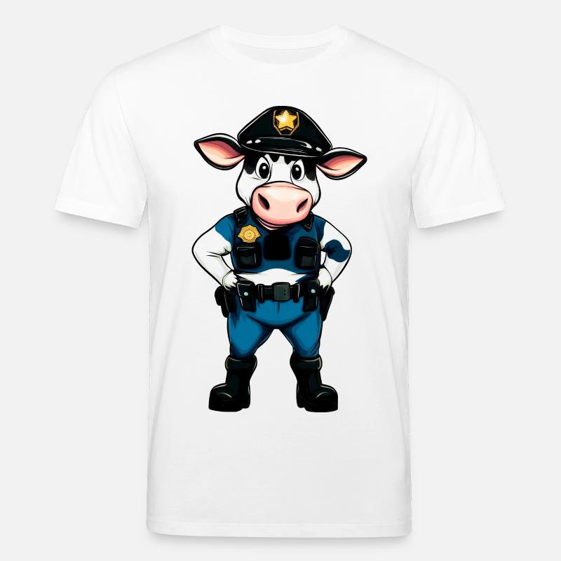Polizei Kuh - Stanley/Stella Unisex Bio-T-Shirt CREATOR - Weiß