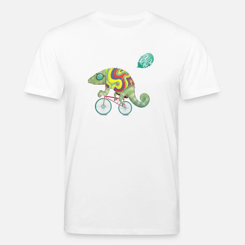 schnelle Eidechse - Stanley/Stella Unisex Bio-T-Shirt CREATOR  - Weiß