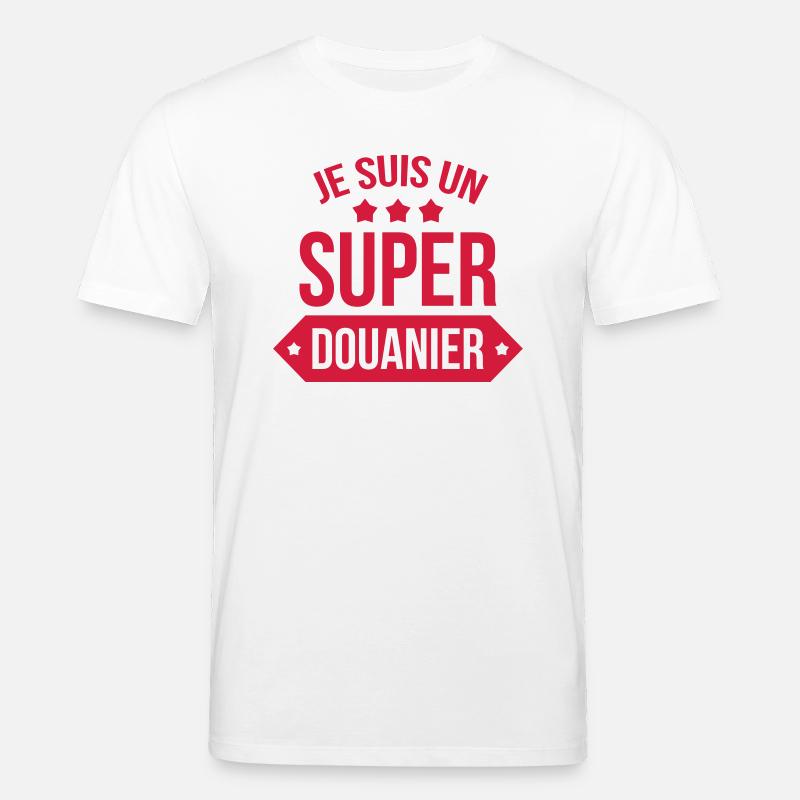 Douanier / Douane / Douanière / Police / Frontière - T-shirt bio CREATOR Stanley/Stella Unisexe - blanc