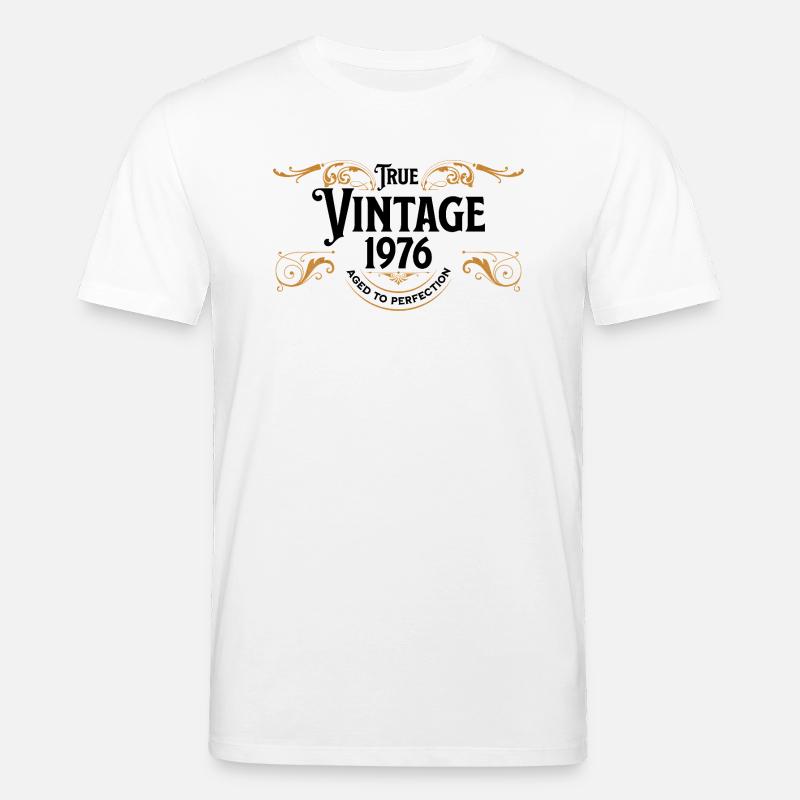 True Vintage 1976 Aged to Perfection Geschenkidee - Stanley/Stella Unisex Bio-T-Shirt CREATOR  - Weiß