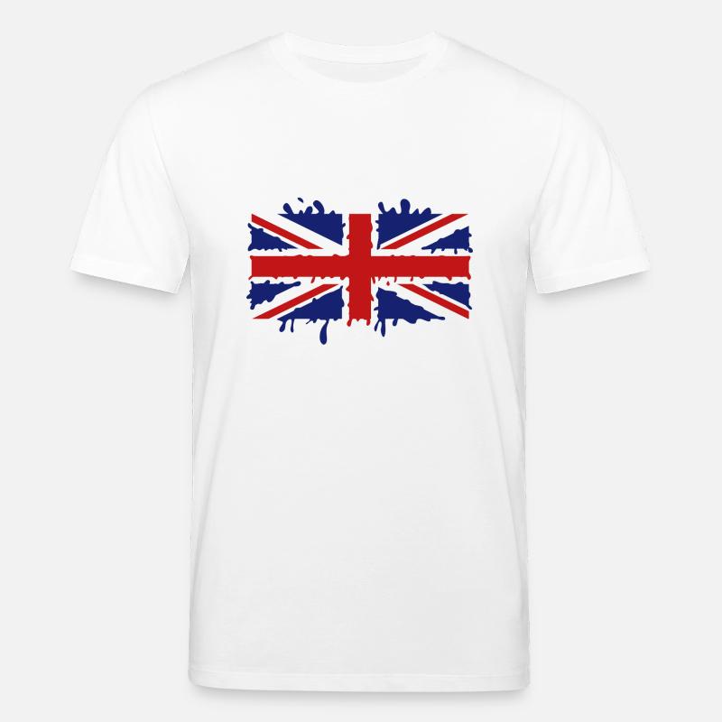 Dripping Union Jack - Stanley/Stella CREATOR Unisex Organic T-Shirt - white