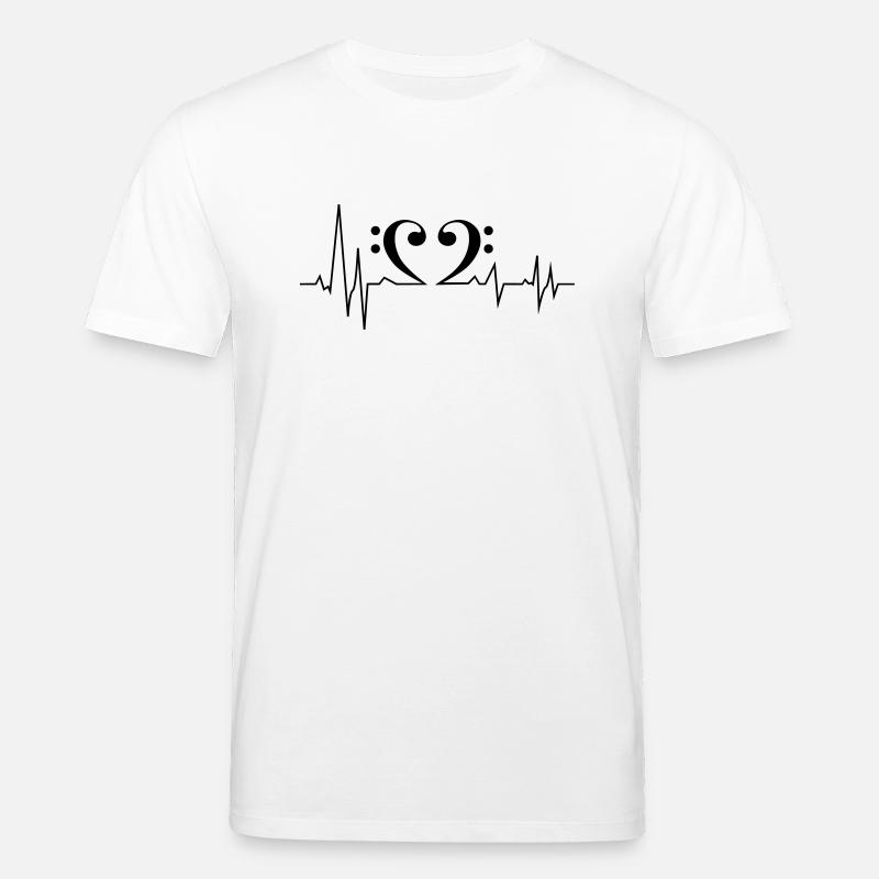 Fréquence cardiaque de basse - T-shirt bio CREATOR Stanley/Stella Unisexe - blanc