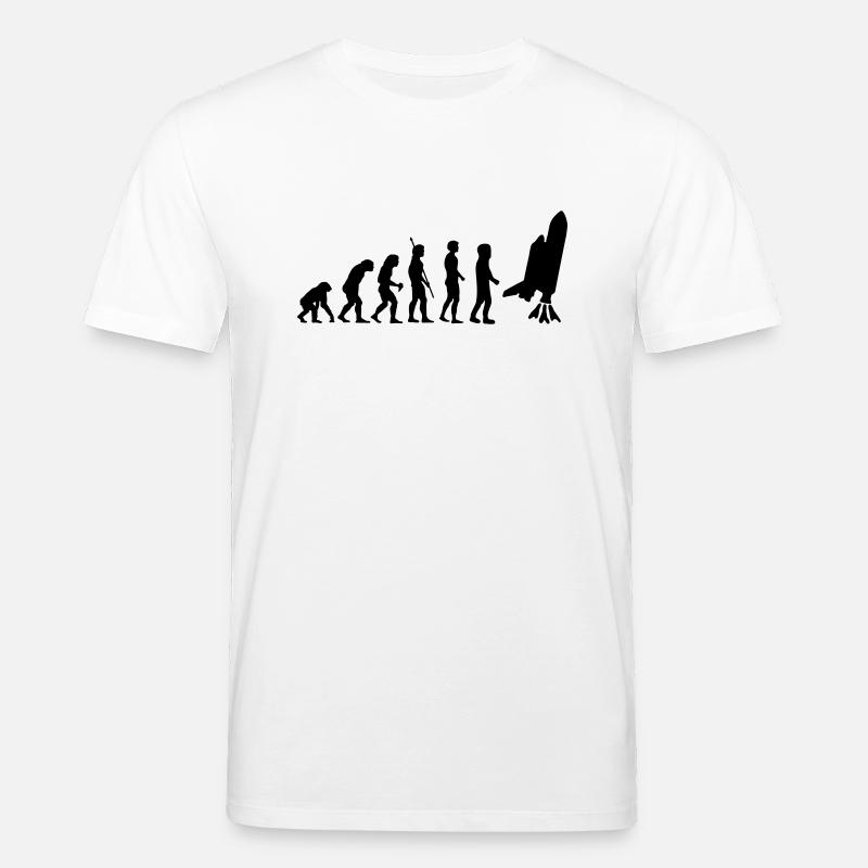 evolution_astronaut_g1 - T-shirt bio CREATOR Stanley/Stella Unisexe - blanc