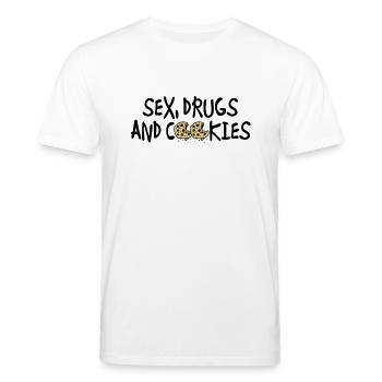 sex_drugs_and_cookies - T-shirt bio CREATOR Stanley/Stella Unisexe - blanc - Devant - Alina (178cm) & Michal (187cm)